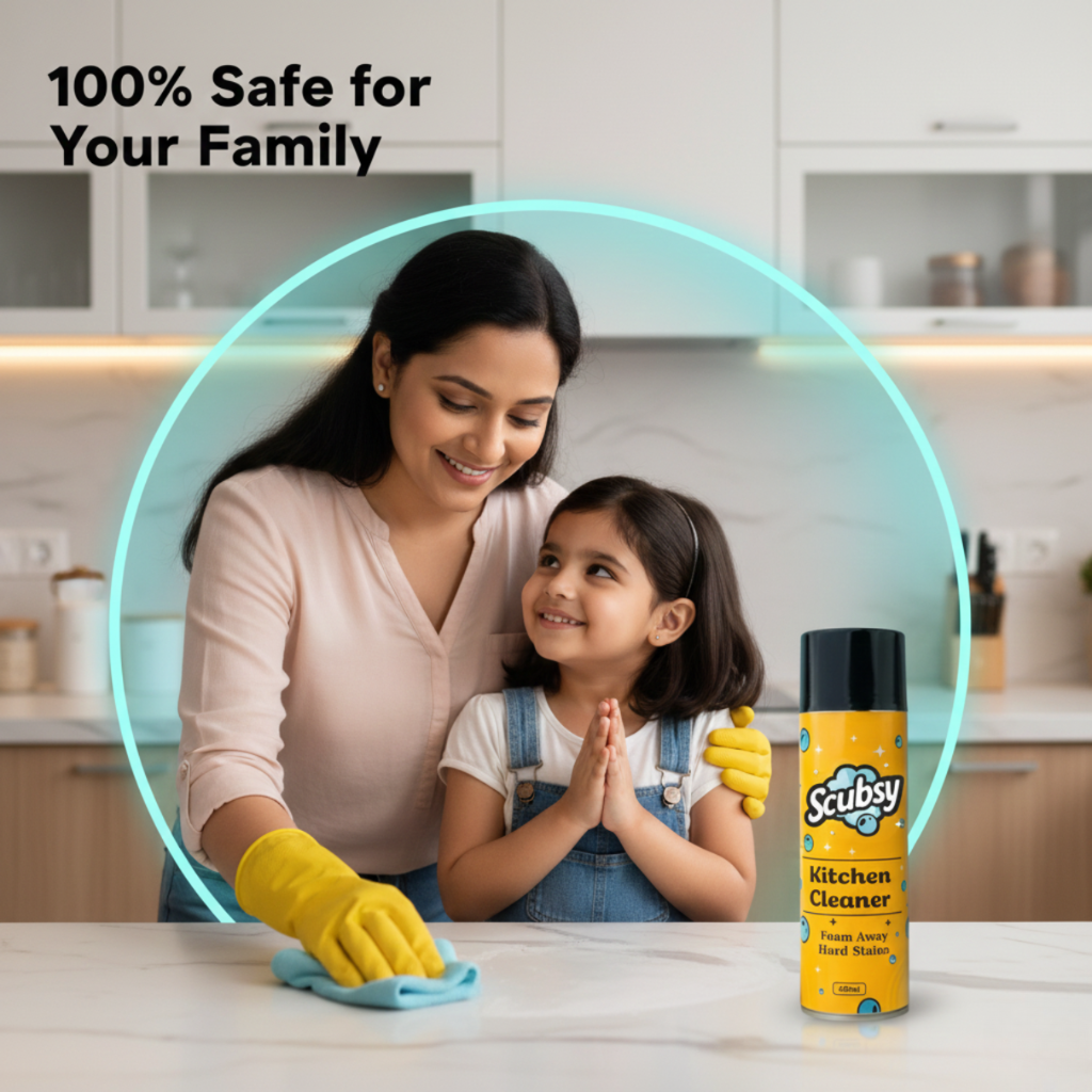 Scubsy India's #1 Foam-Based Complete Kitchen Cleaner & Disinfectant