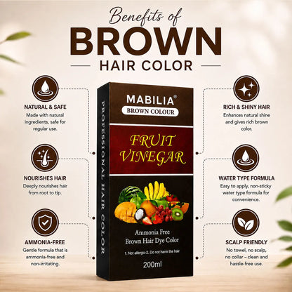 dual part brown hair dye