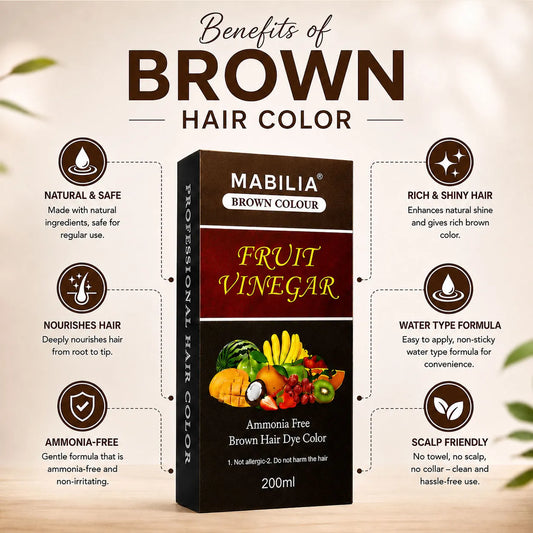 dual part brown hair dye